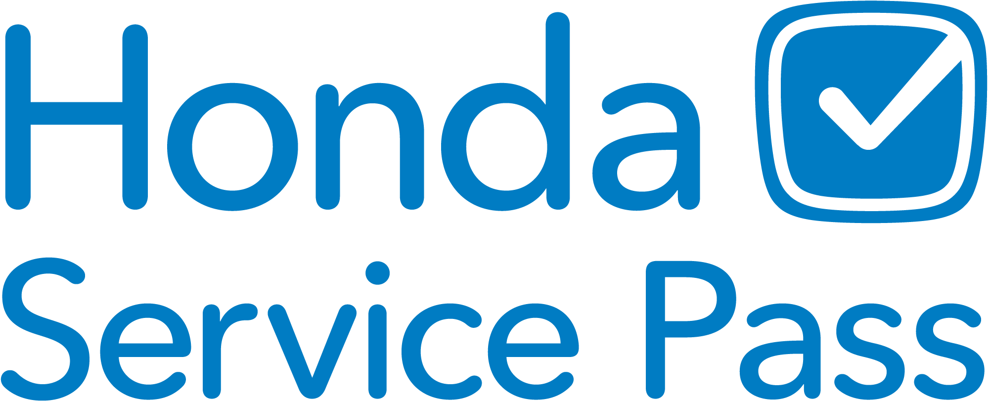 Logo of Honda Service Pass with a checkmark symbol